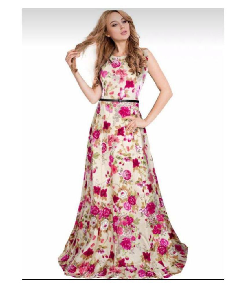 multi color gown