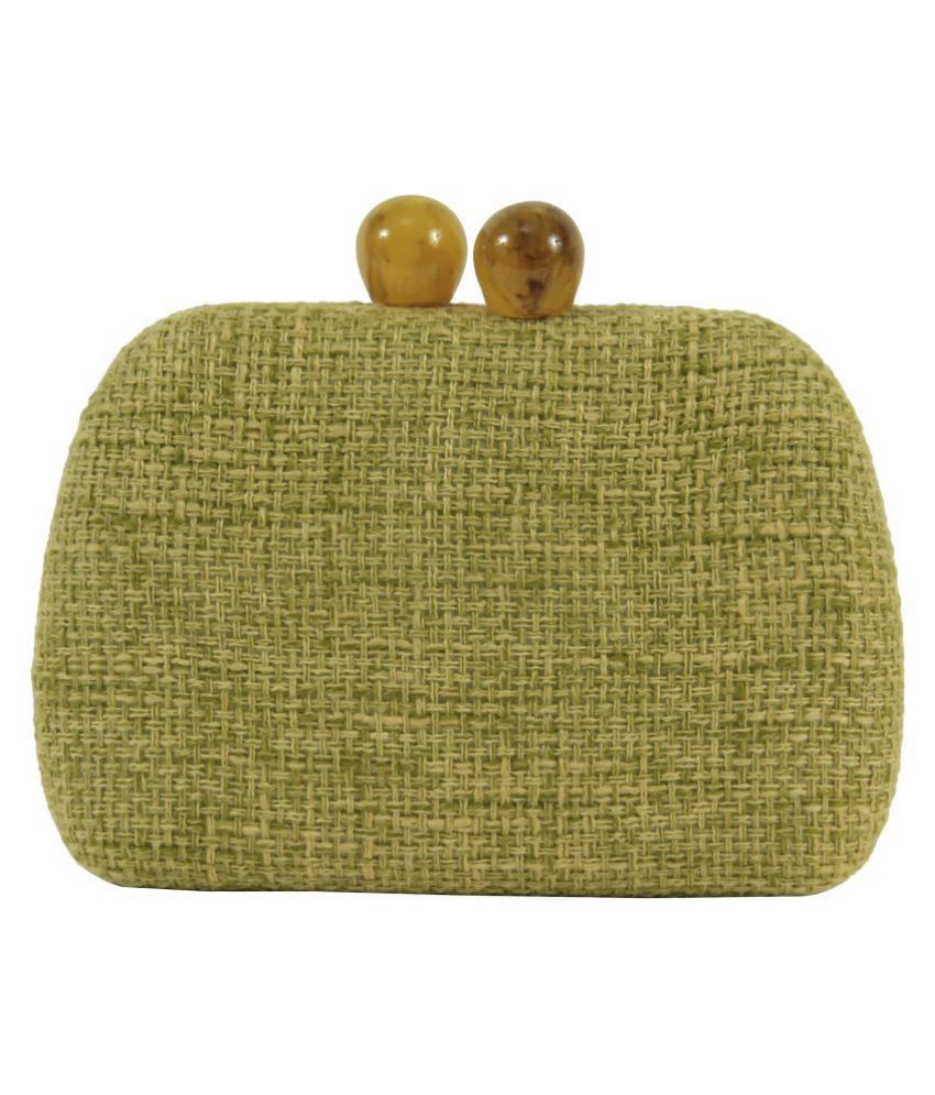 Buy Modish Green Jute Box Clutch at Best Prices in India - Snapdeal