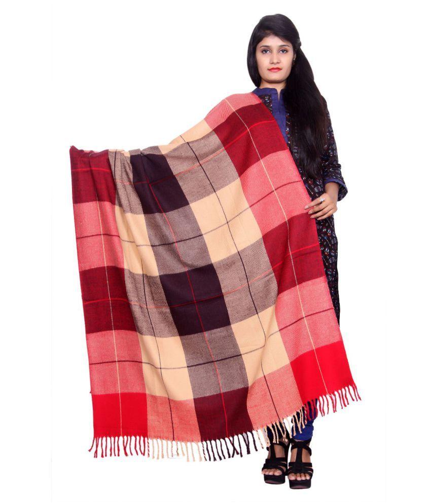 Rama Multicoloured Checkered Shawl Price in India Buy Rama Multicoloured Checkered Shawl