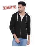 Campus Sutra Black Hooded Sweatshirt