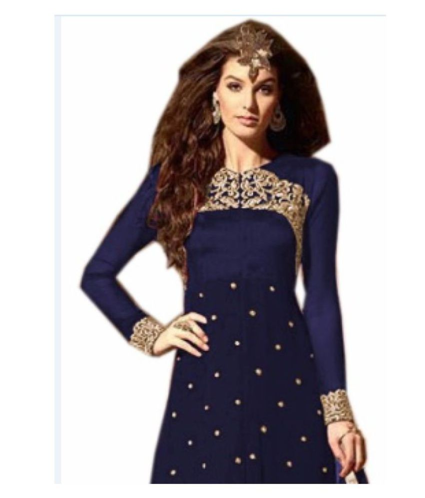 Taboody Empire Blue Bangalore Silk Dress Material Buy