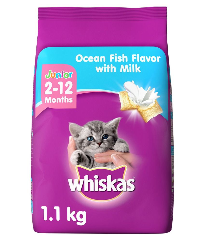 Whiskas (Kitten Cat Food) Junior Ocean Fish, 1.1 kg Pack Buy Whiskas
