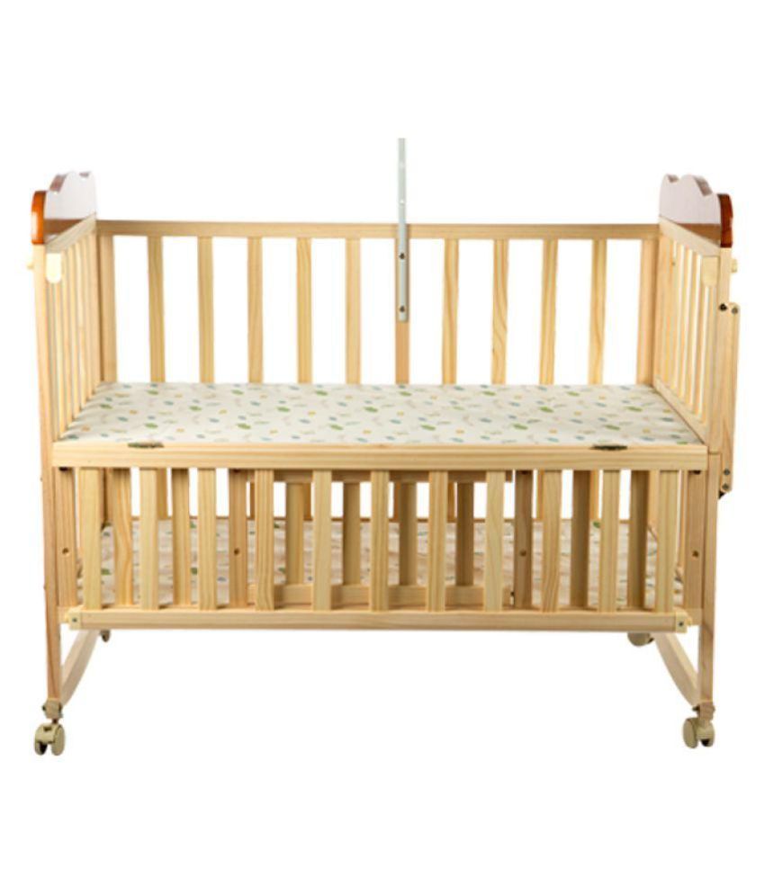 Mee Mee Rocking Wooden Baby Cot (Light Blue) - Buy Mee Mee 