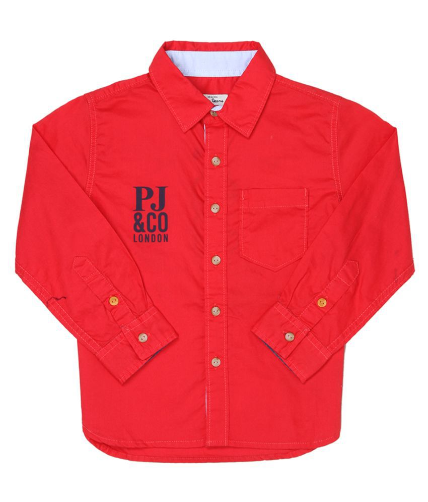     			Pepe Jeans  Boys Red Casual Shirt
