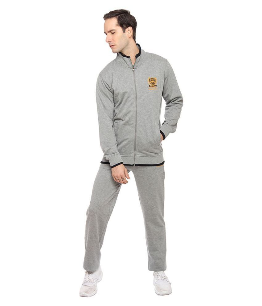 grey and white tracksuit mens