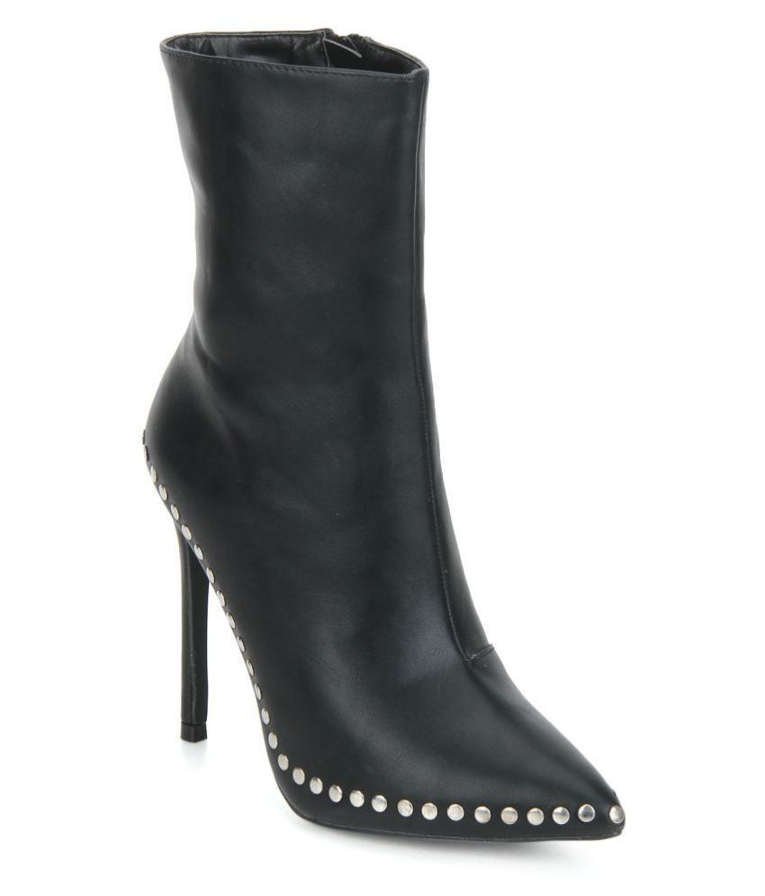 truffle collection mid heel ankle boots