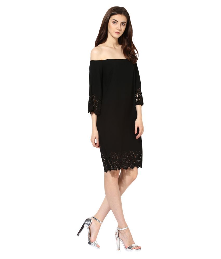 KAZO Polyester Black Dresses Buy KAZO Polyester Black Dresses Online