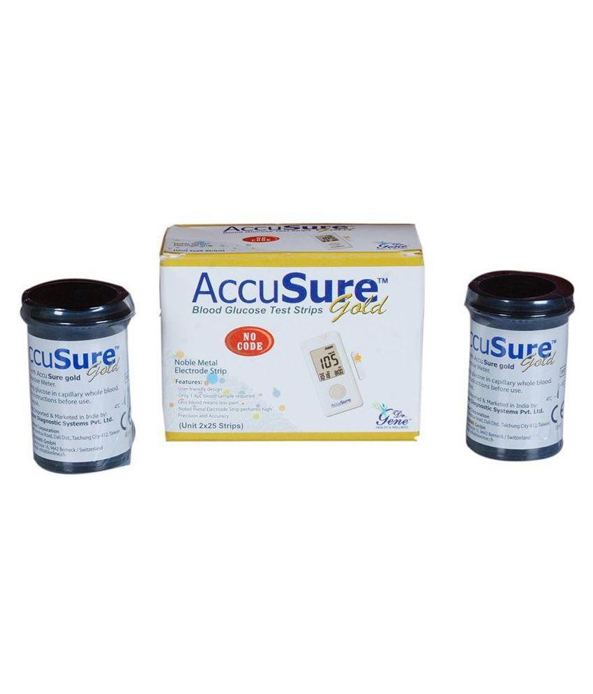     			ACCUSURE GOLD 50 STRIPS ONLY
