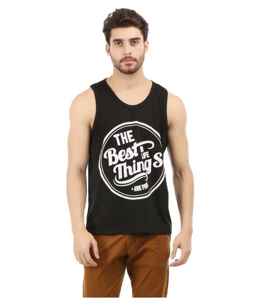 black sleeveless t shirt men