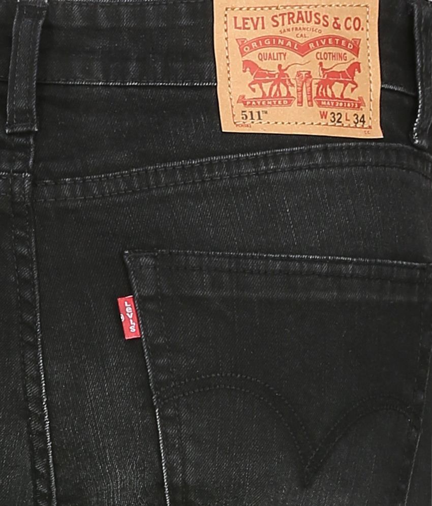 levis black slim jeans