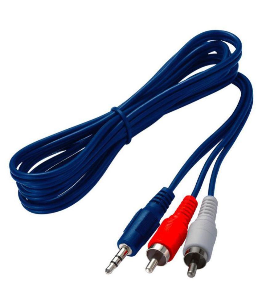Buy FineArts 1.5m Gold Plated Stereo To 2 RCA Aux Cable RCA Cables 1