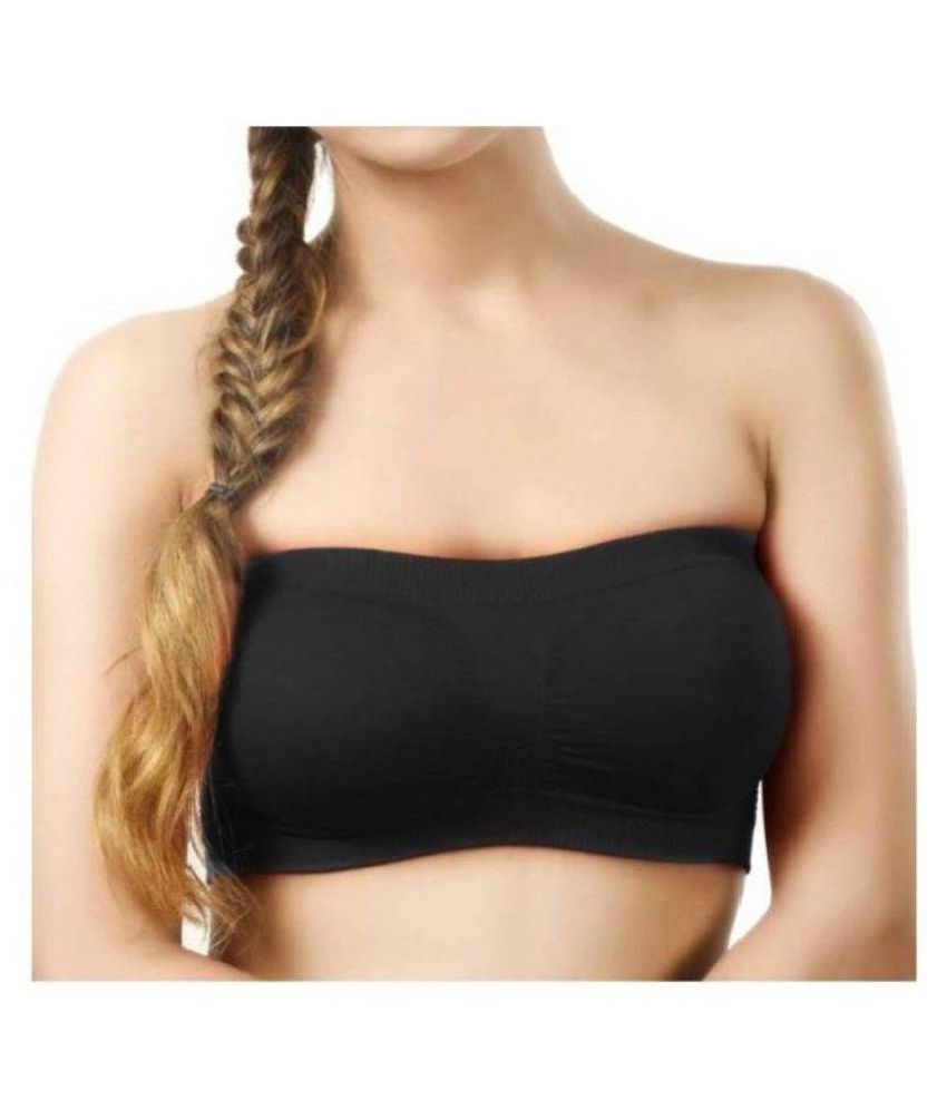     			RR Accessories Cotton Non Padded Women's Tube Bra ( Black )