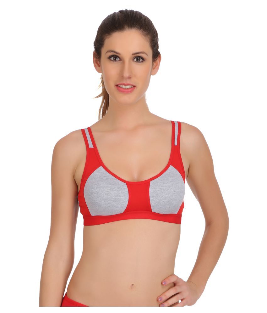 Buy FIMS Cotton Lycra Sports Bra - Multi Color Online at Best Prices in ...