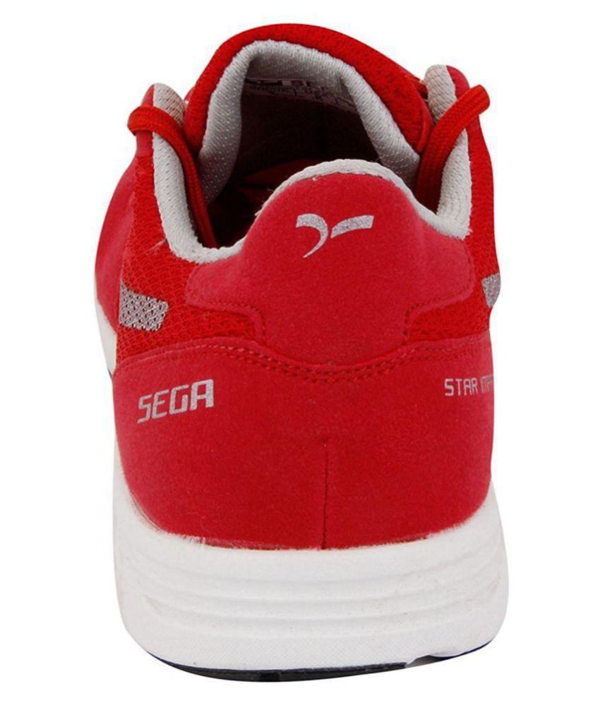 sega red running shoes