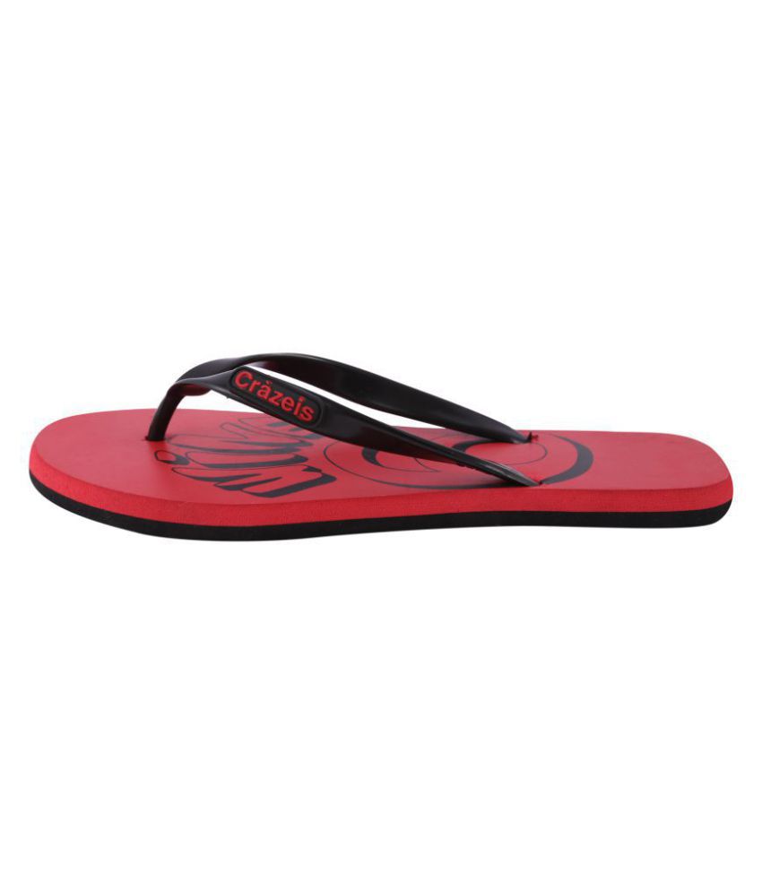 Crazeis SLIPR69D1RD9-AA Red Slide Flip flop Price in India- Buy Crazeis ...