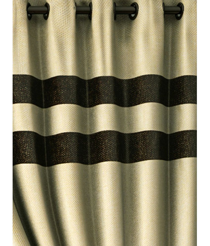 Portiere Single Door Eyelet Curtains Stripes Beige Buy Portiere