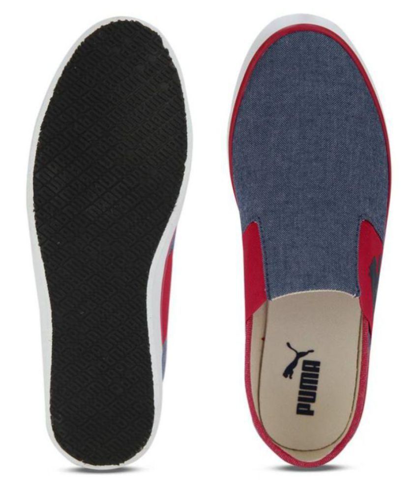 puma lazy slip on blue