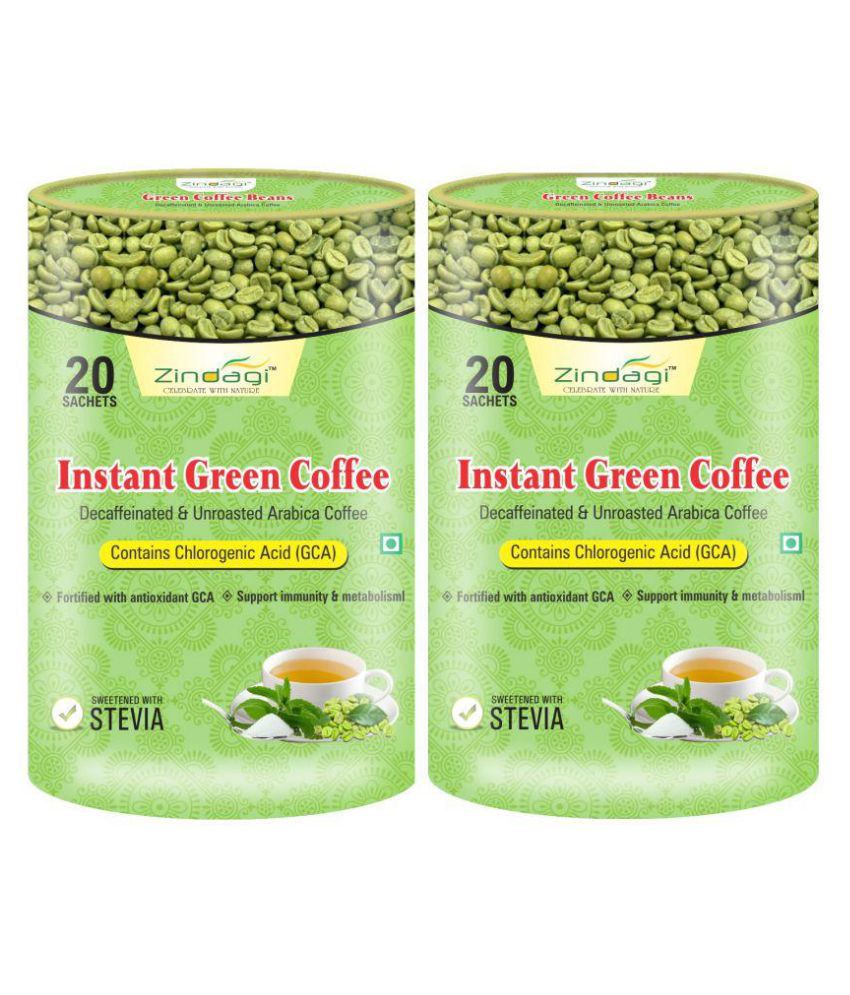     			Zindagi Instant Green Coffee Powder - Green Coffee Beans Powder - Weight Loss 20 gm Pack of 2