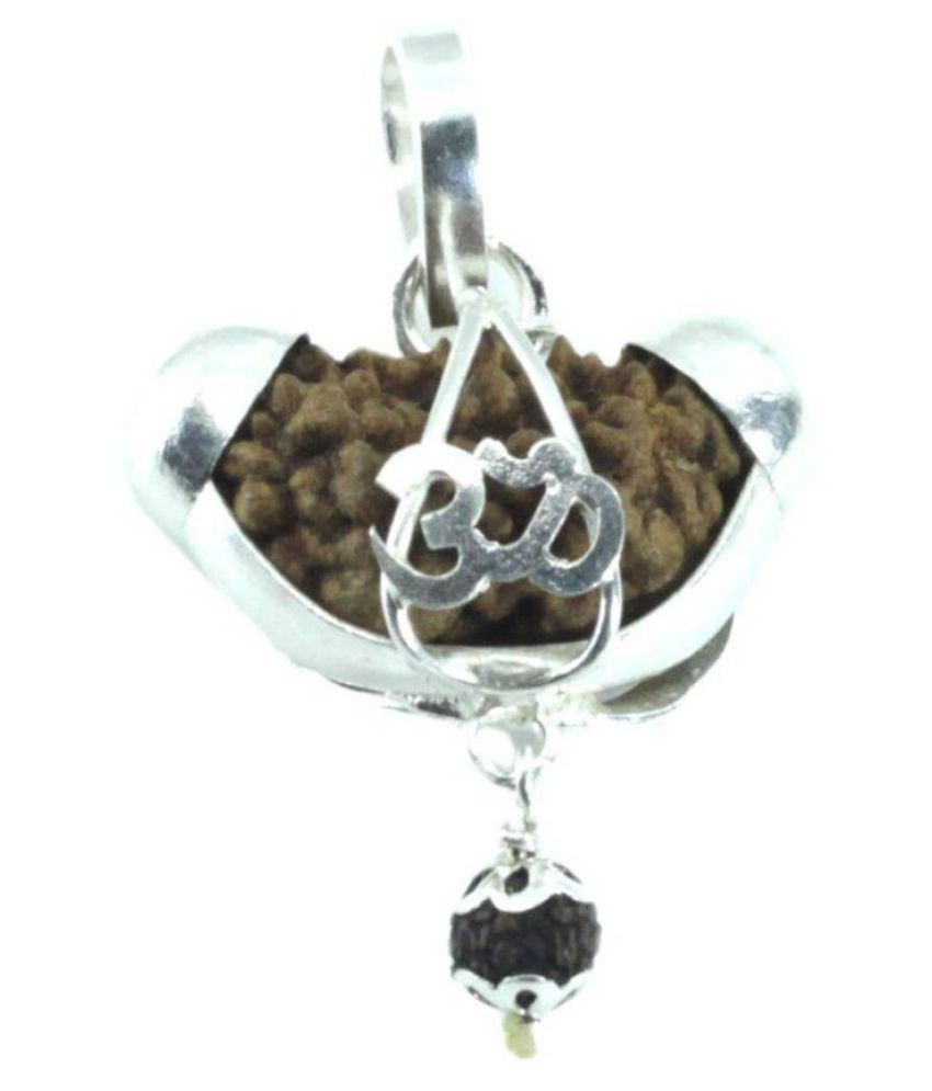     			Shivoham 1 Mukhi Rudraksha Silver Cap Pendant 1 Face Rudraksha