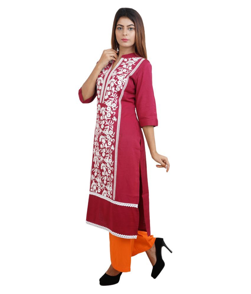 colour combination with maroon kurti