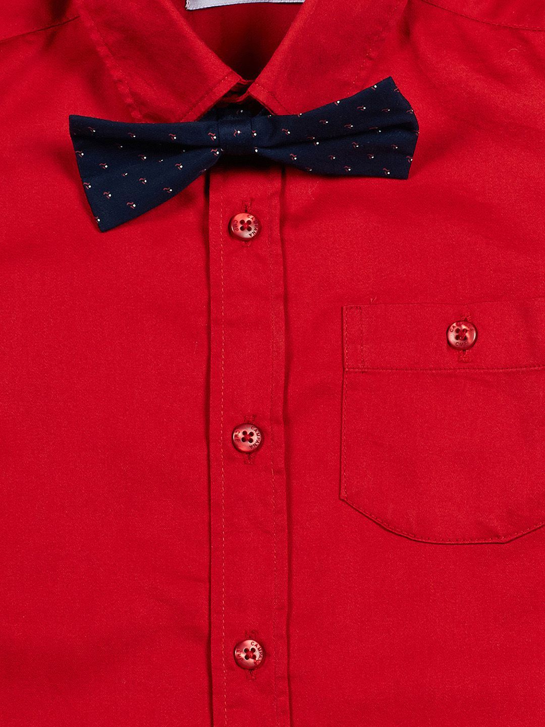 Campana Boys Shirt with Bow Tie - Red - Buy Campana Boys Shirt with Bow