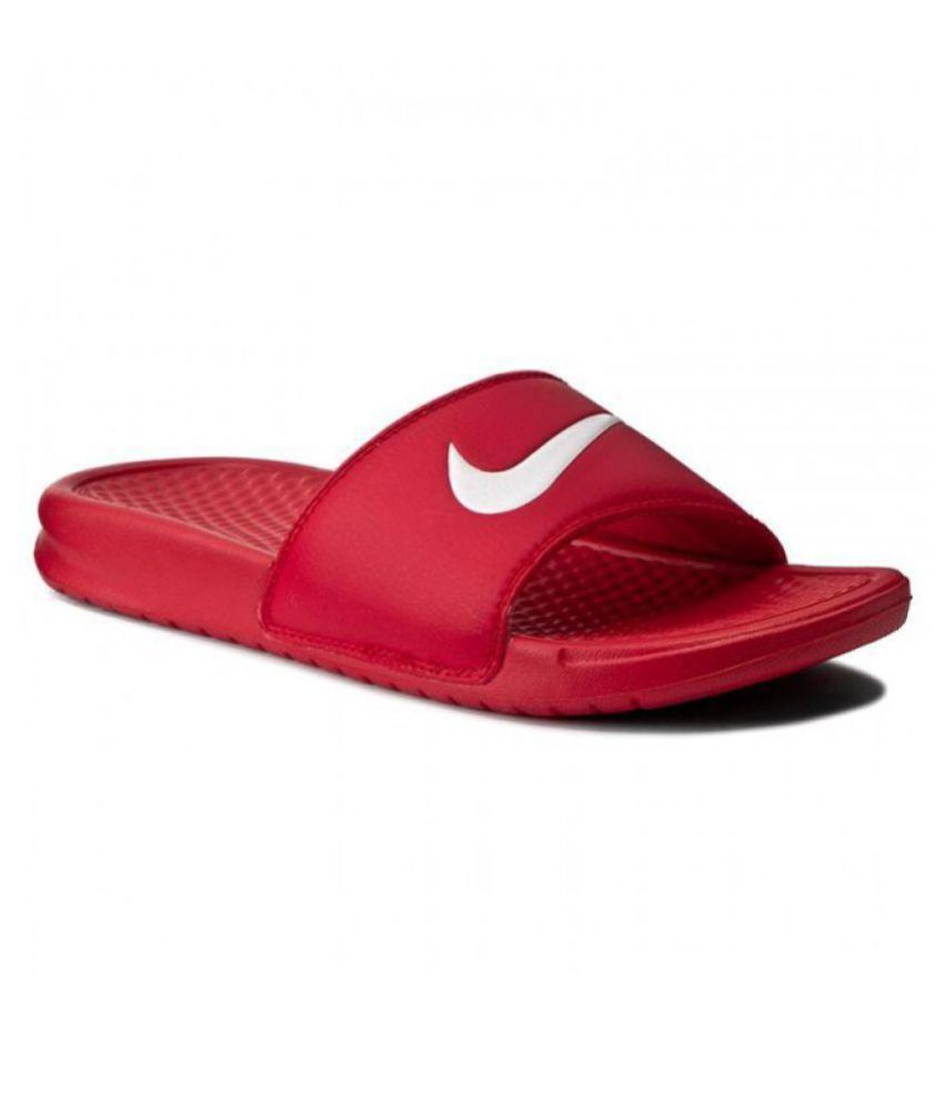 men red nike slides