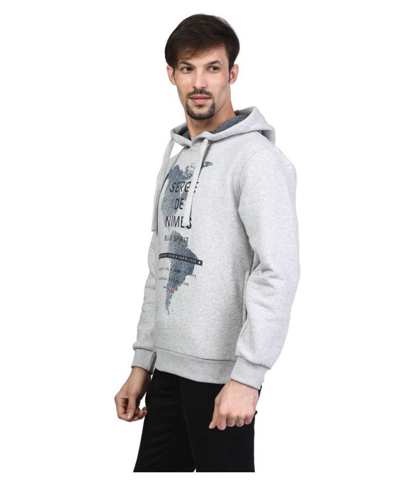 mens grey hooded sweatshirt