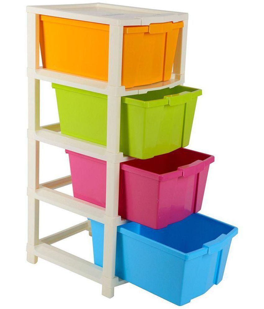 Multicolor Multipurpose Portable 4 Tier Drawer Rack Kitchen Rack