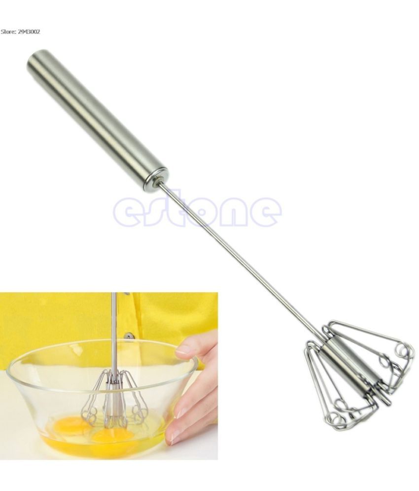 WowObjects Whisk Stirrer Mixing Mixer Egg Beater Foamer Rotate Hand
