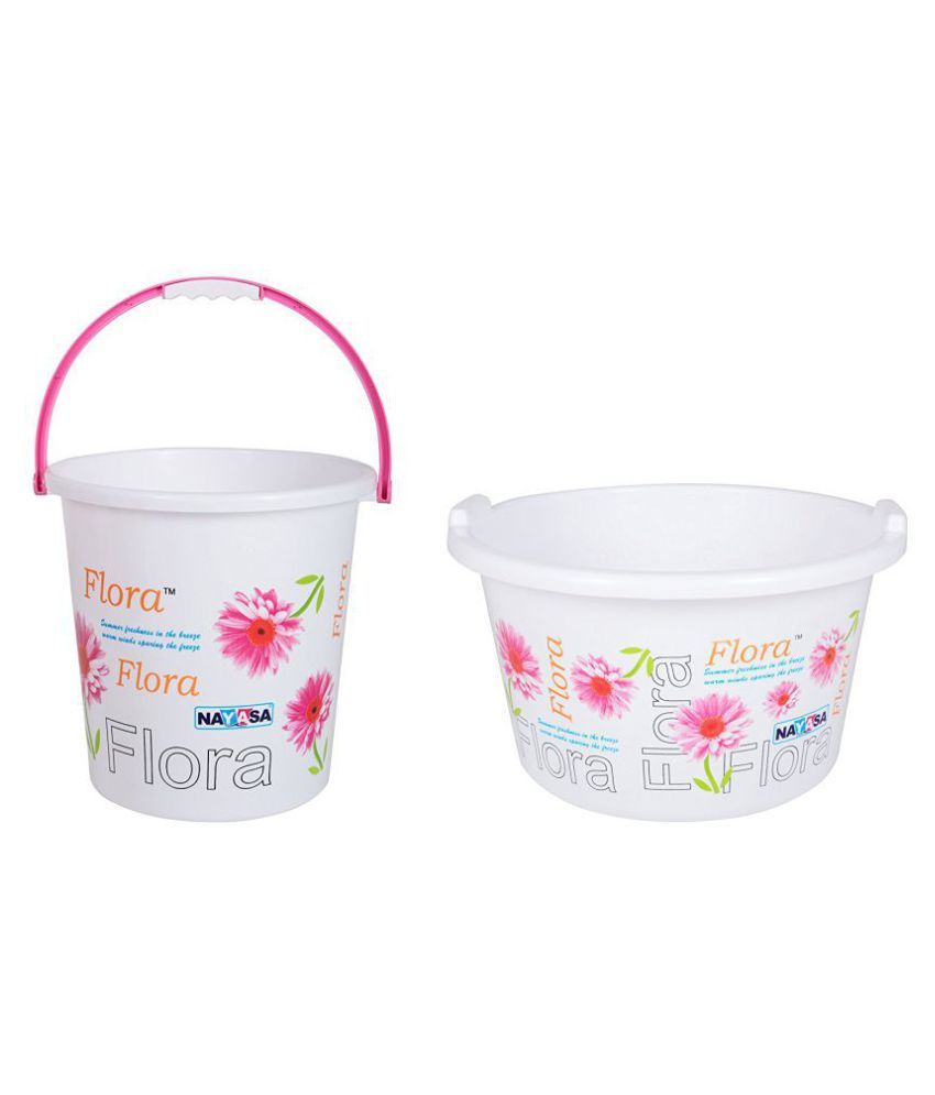 Nayasa Plastic Bathroom Bucket Set Pink Buy Nayasa Plastic Bathroom