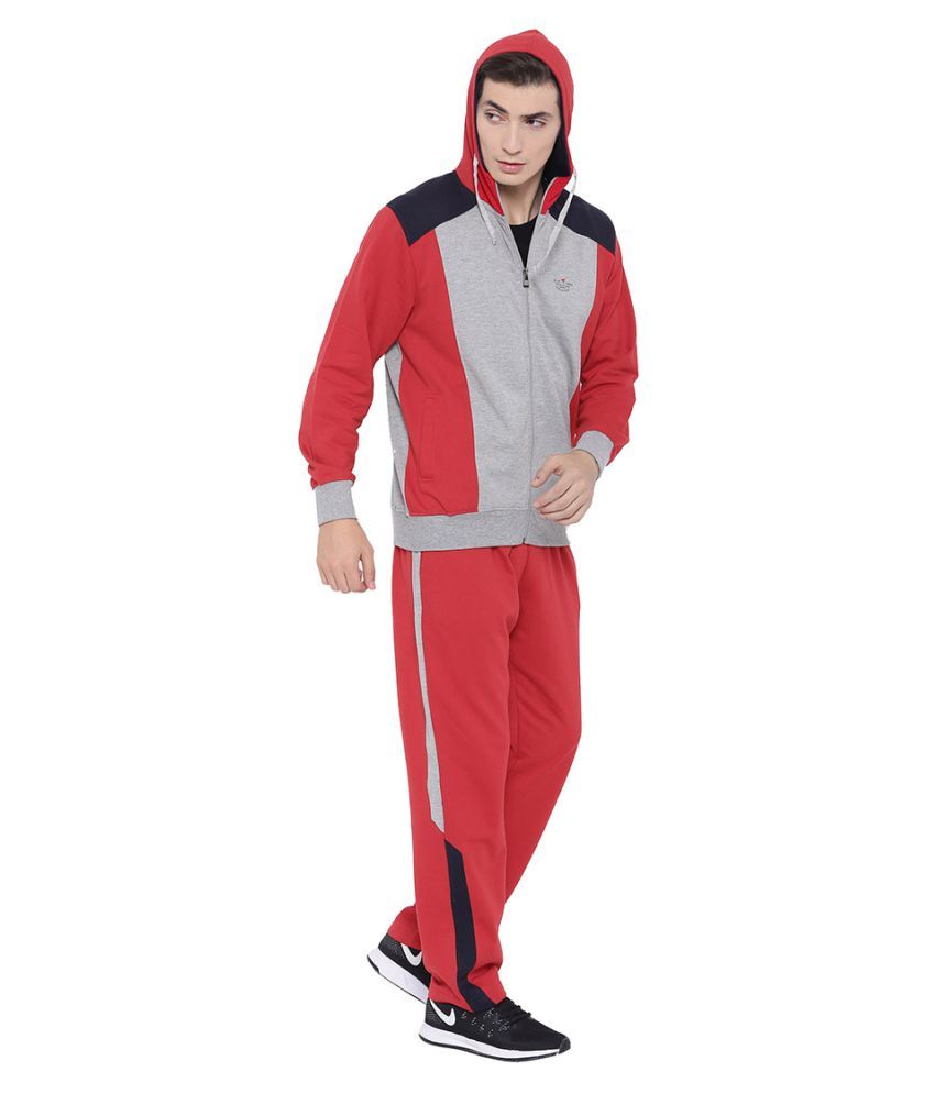 mens grey cotton tracksuit