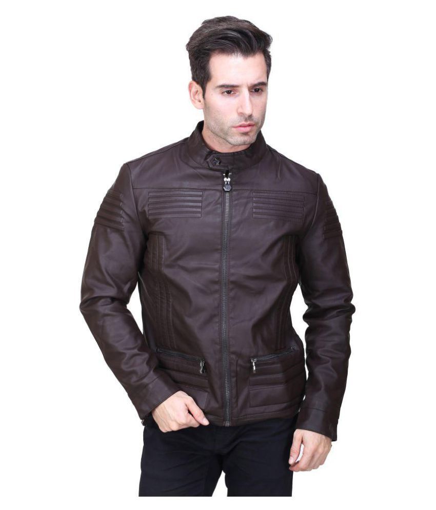 Fashion and Fusion Brown Biker Jacket - Buy Fashion and Fusion Brown ...