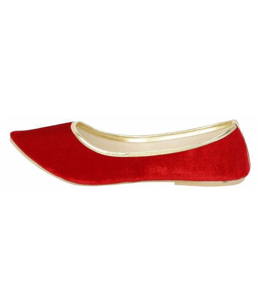 Juta & Kassa Red Ethnic Footwear Price in India- Buy Juta & Kassa Red
