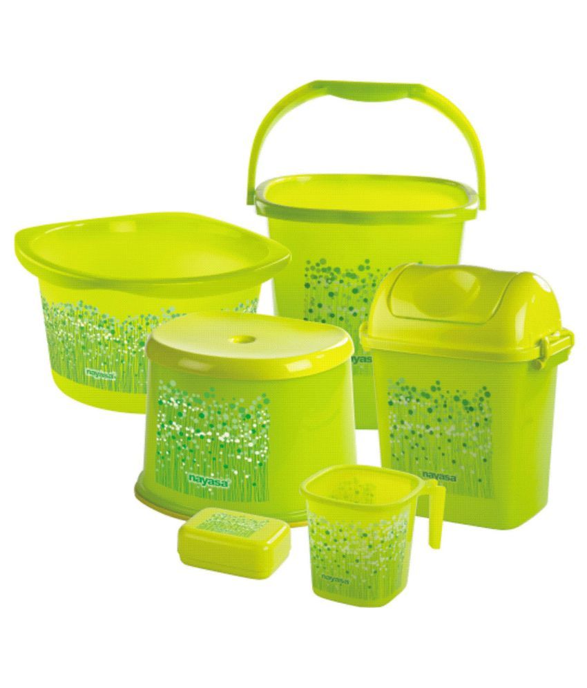 Nayasa Plastic Bathroom Bucket Set Nayasa Plastic Bathroom Bucket Set