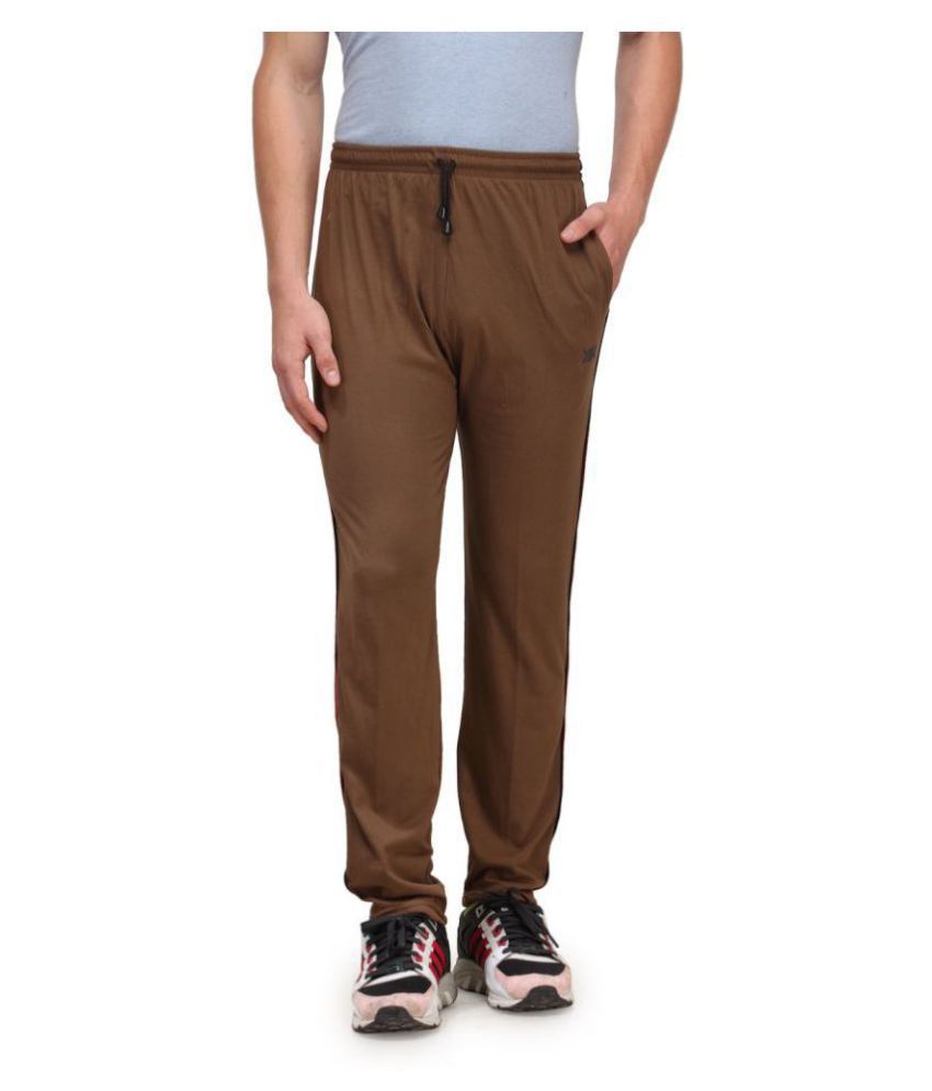 Alfa Brown Cotton Blend Trackpants Pack of 1 - Buy Alfa Brown Cotton ...
