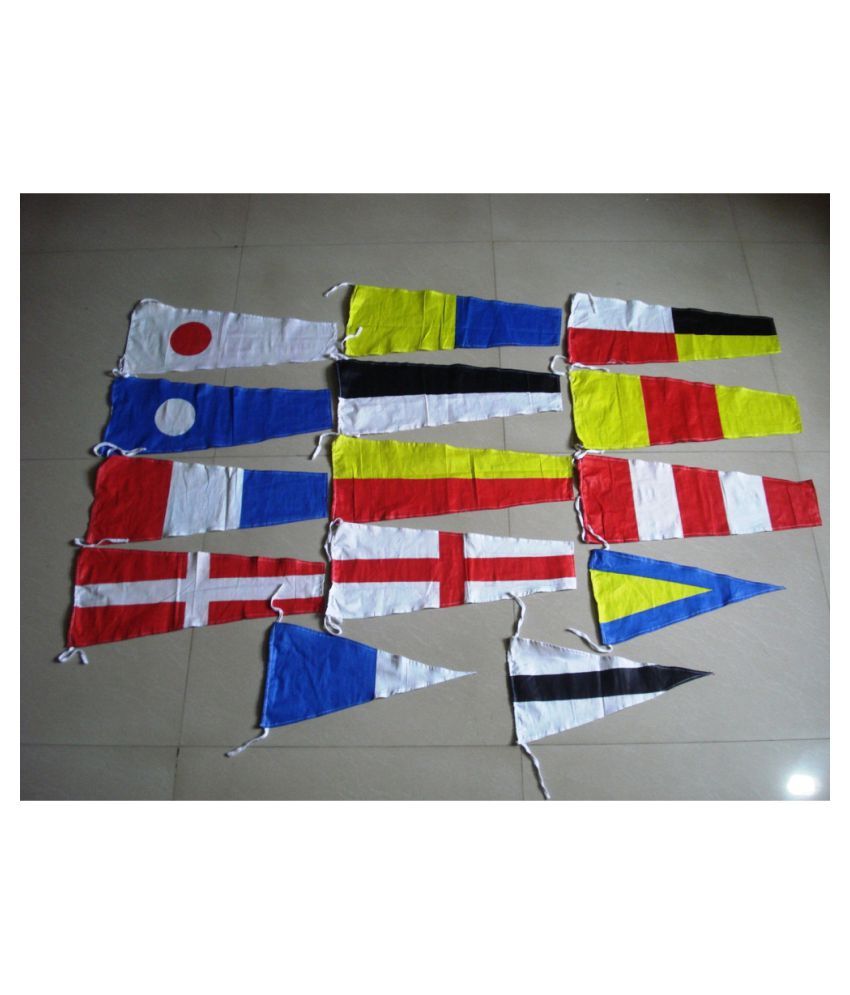 MARITIME Signal Code FLAG Set 100 COTTON Total 14 flags Buy