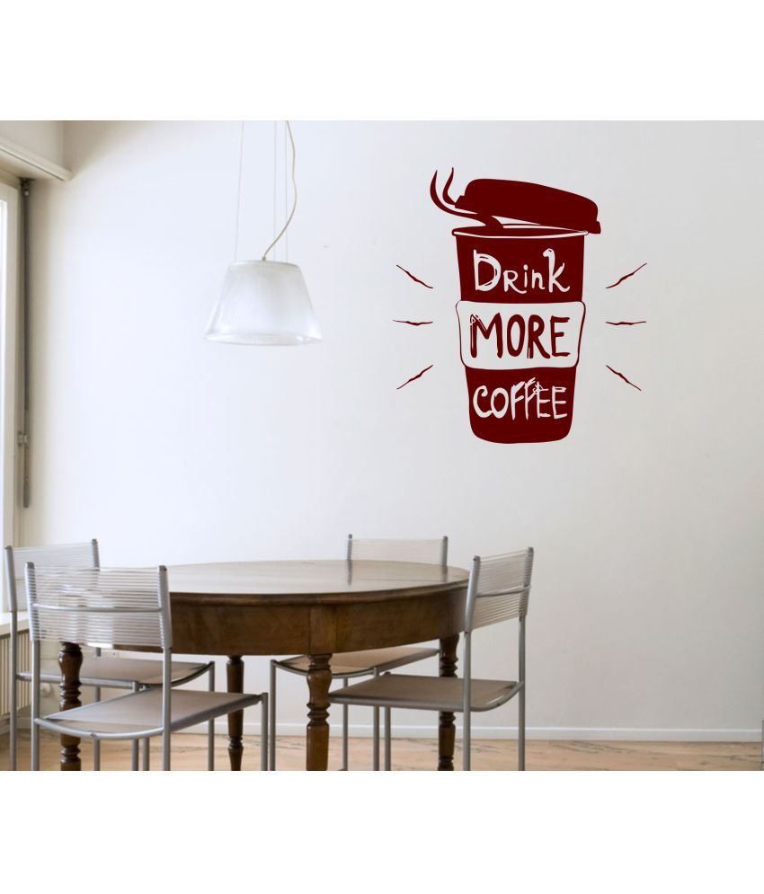     			Sticker Studio Drink more Coffee Floral Floral PVC Sticker