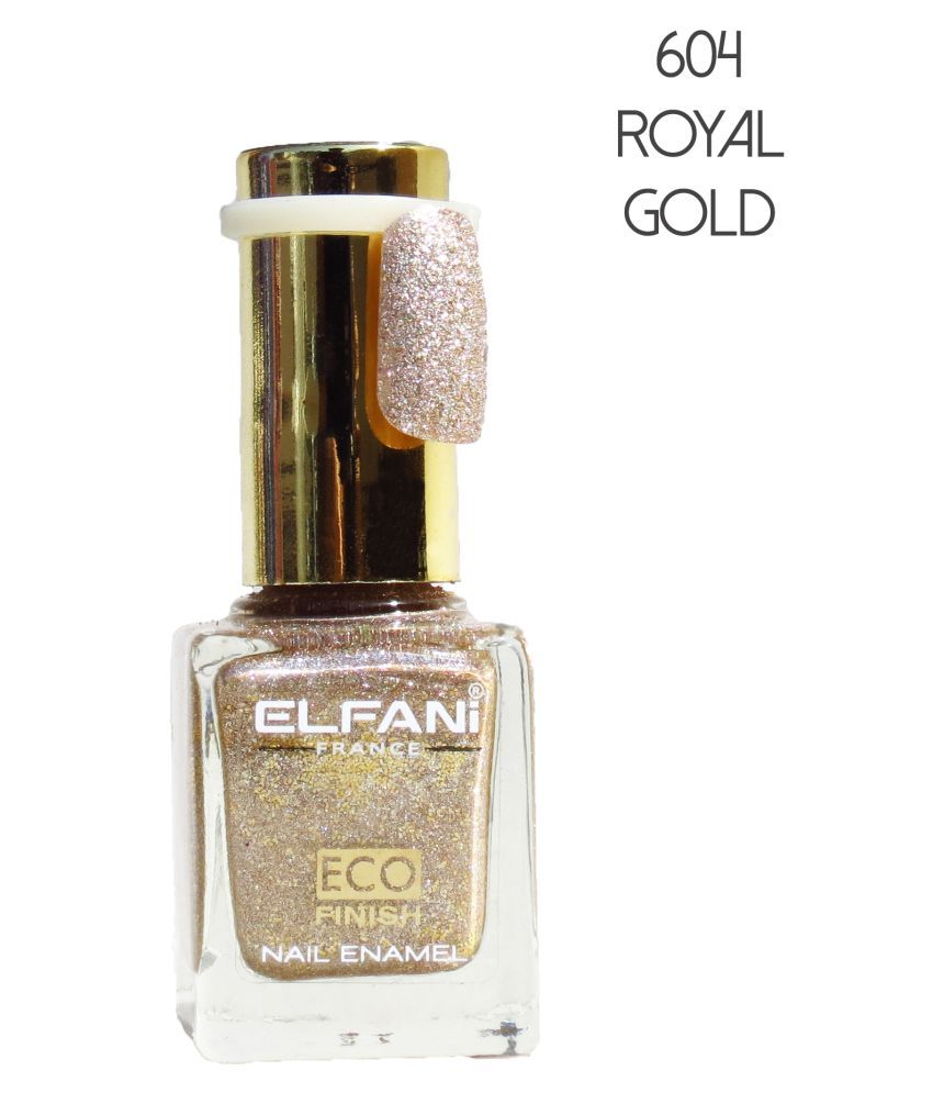     			Elfani Nail Polish Snow Coat Textured Gold 9 mL