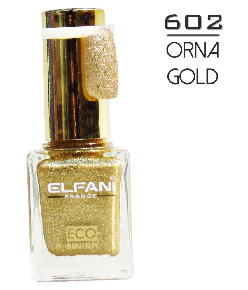     			Elfani Nail Polish Snow Coat Textured Gold 9 mL