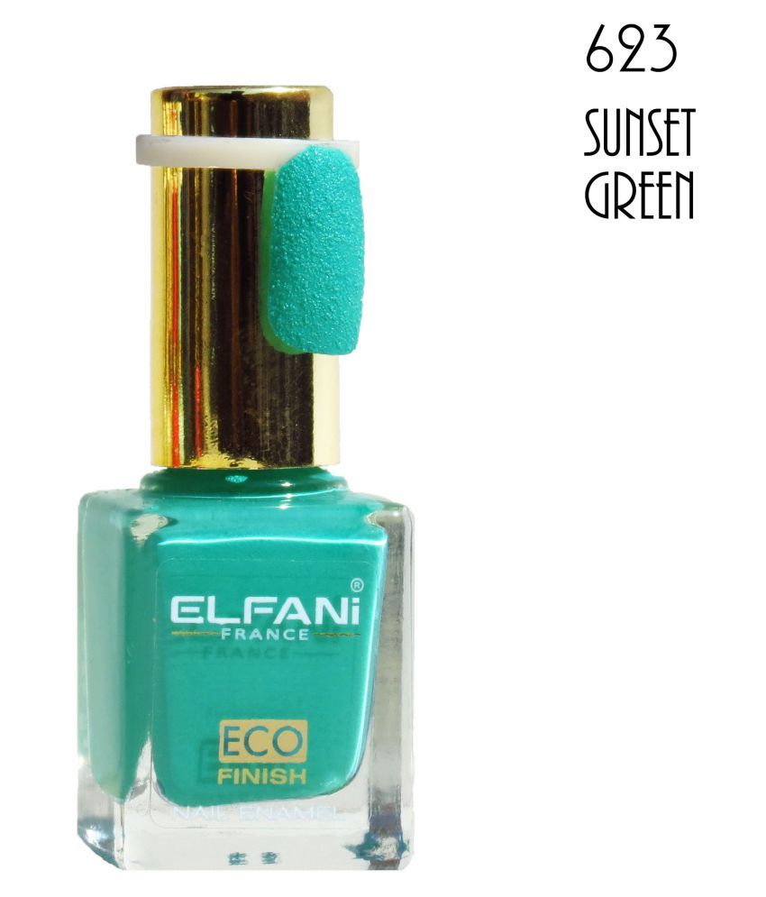     			Elfani Nail Polish Snow Coat Textured 623 Sunset Green 9.9 ml