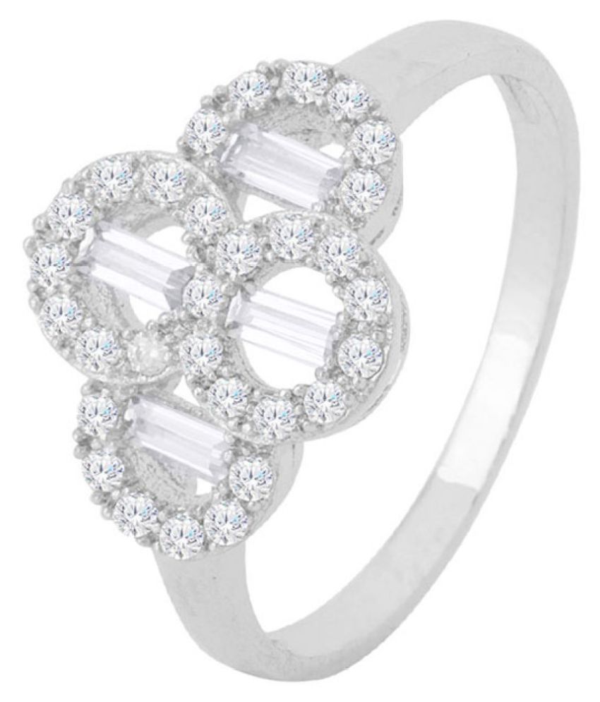 Silver Plated Clover Finger Ring: Buy Silver Plated Clover Finger Ring ...