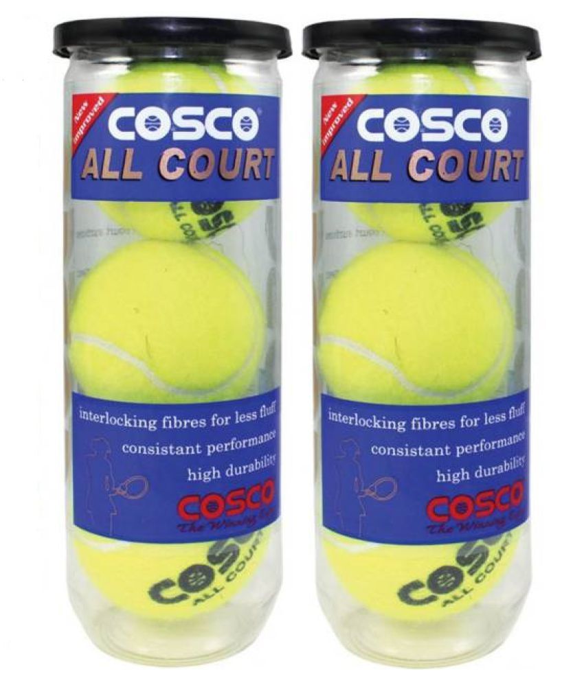 Cosco All Cort Tennis Ball GREEN 6 Buy Online at Best Price on Snapdeal