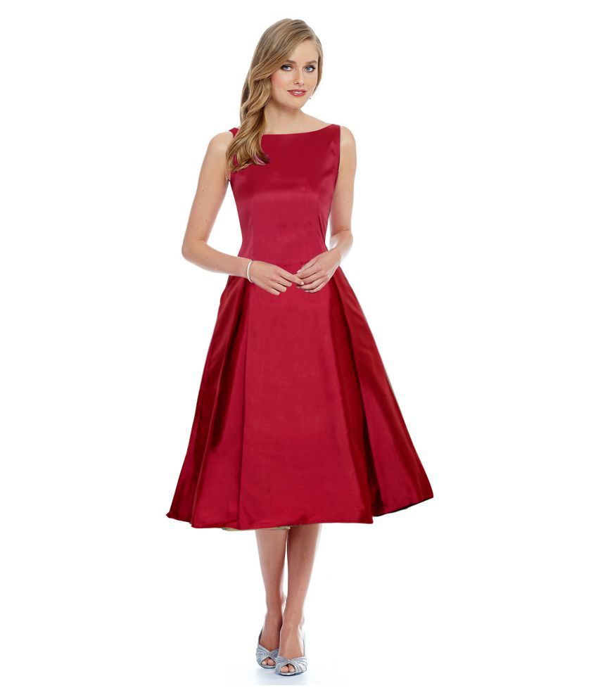 Active Silk Maroon Dresses - Buy Active Silk Maroon Dresses Online at ...