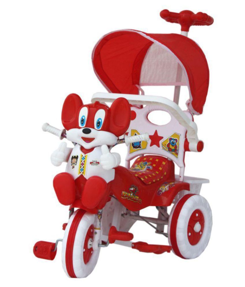 Baby tricycle red 1522 with parentral control and musical