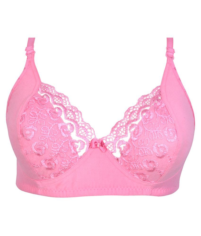 Buy Kiran Enterprises Cotton Minimizer Bra Red Online at Best Prices