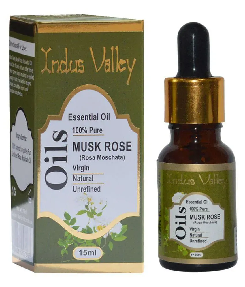 Indus Valley 100% Natural & Organic, Musk Rose Essential Oil & Dropper for  Skin, Hair Care (15 ml): Buy Indus Valley 100% Natural & Organic, Musk Rose Essential  Oil & Dropper for