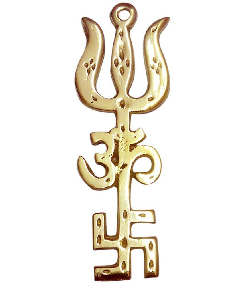     			Arina Collection Yellow Brass Vastu / Feng Shui Trishakti For Reflect Negative Energy