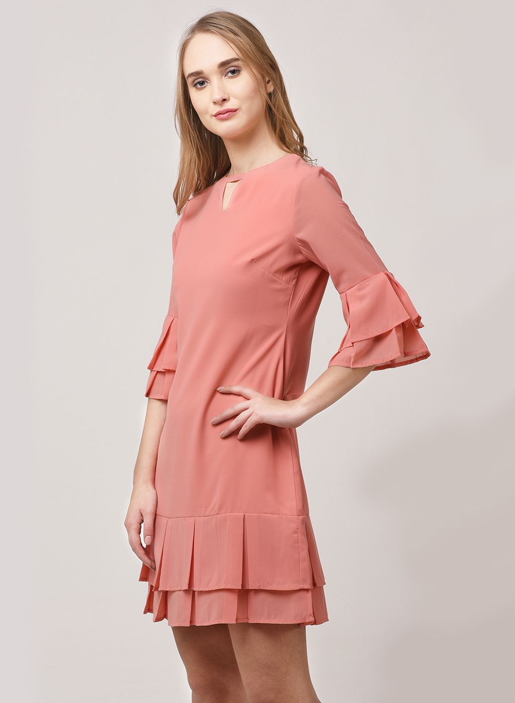 Street 9 Polyester Pink Dresses - Buy Street 9 Polyester Pink Dresses ...