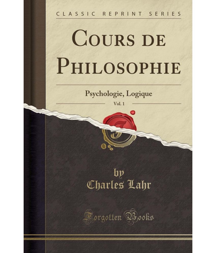 Cours De Philosophie, Vol. 1 Buy