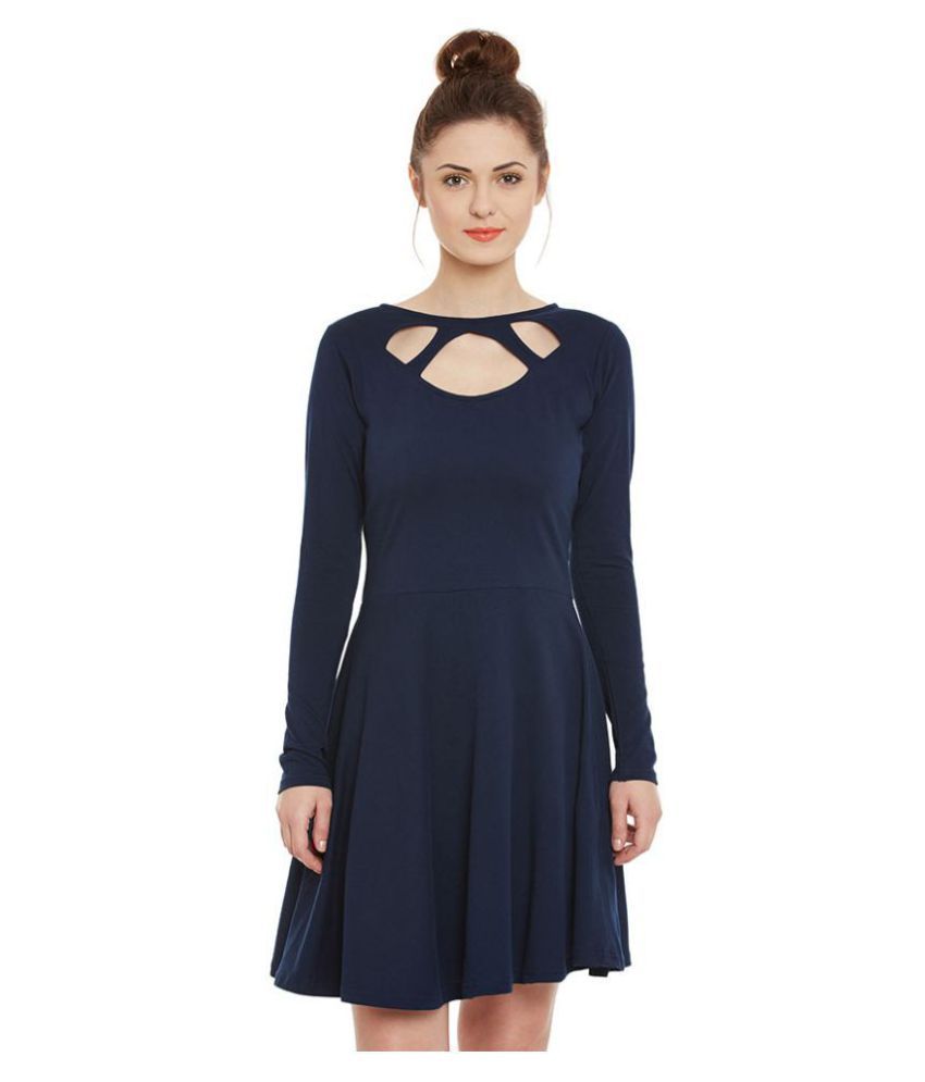     			Miss Chase Cotton Navy Skater Dress